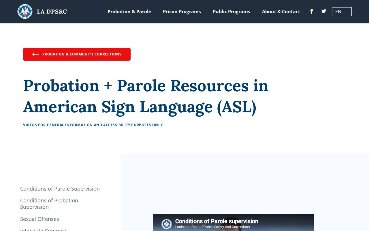 Acadia Parish criminal history probation and parole source