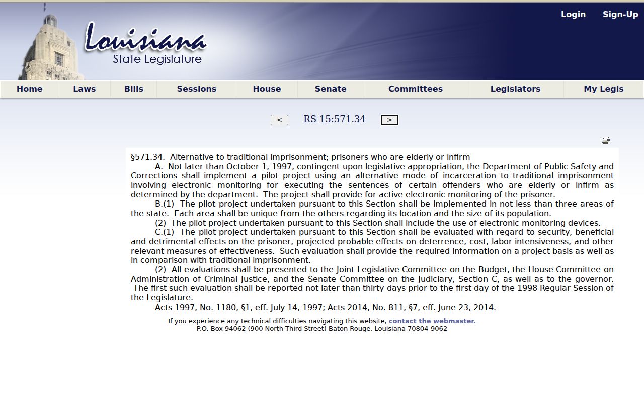 Louisiana sex offender public notification law